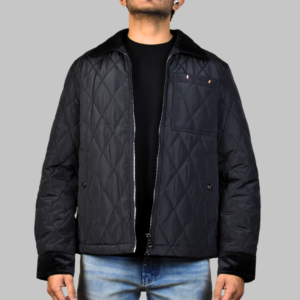 Burberry quilted jacket with a corduroy collar