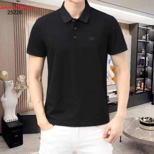Classic Polo T-Shirt with Embroidered Chest Logo