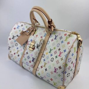 WHITE MULTICOLORED MONOGRAM