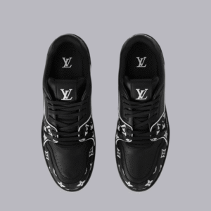 BLACK MONOGRAM EMBOSSED TRAINER