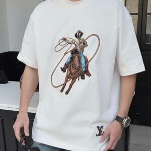 COWBOY EMBROIDERED CREW NECK