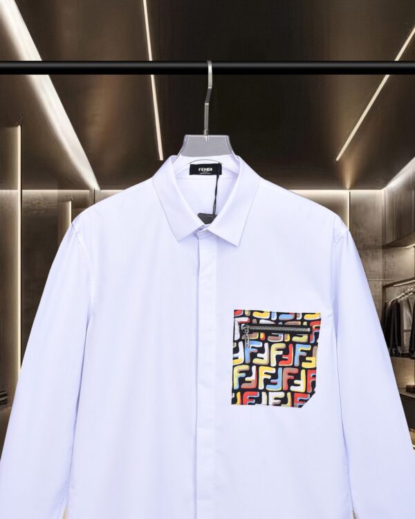 DUAL TONE ACCENT POCKET SHIRT - Image 4
