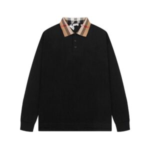 CHECK COLLAR LONG SLEEVE POLO