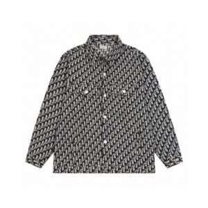 MONOGRAM DENIM BUTTON UP JACKET