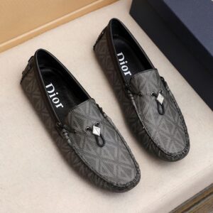 GEOMETRIC BLACK LOAFERS