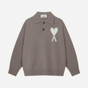 COLLAR STYLE HEART PULLOVER