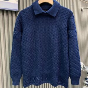 COLLARED SELF CHECK PULLOVER