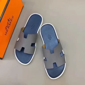 BLUE GREY SLIPPERS