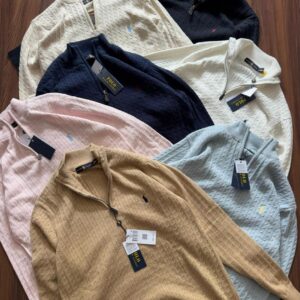 POLO LOGO ZIPPER PULLOVER