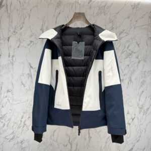 BLUE WHITE DOWN JACKET