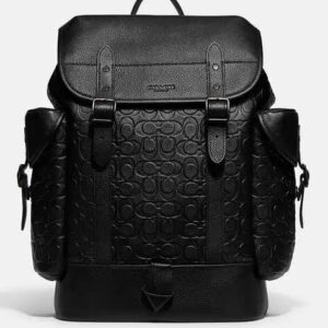 EMBOSSED LEATHER BAGPACK