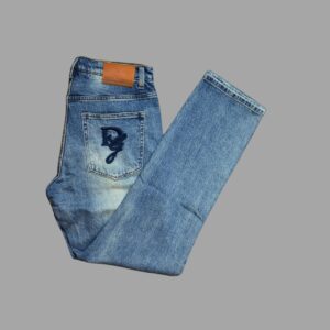 BACK POCKET ITALIC LOGO DENIM