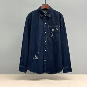 SAILBOAT EMBROIDERY DENIM SHIRT