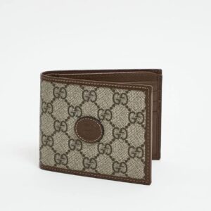 GG BROWN CANVAS WALLET