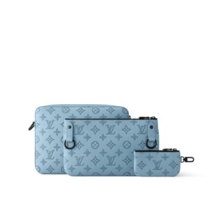 MONOGRAM EMBOSSED TRIO MESSENGER