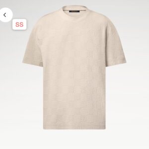 BEIGE CHECK KNIT T SHIRT