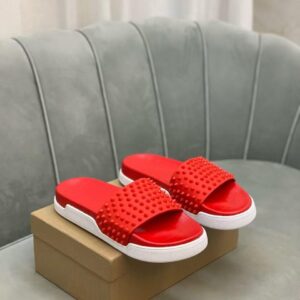 RED SPIKE SLIPPER
