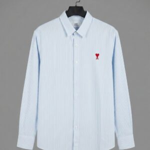 STRIPED SHIRT WIT RED LOGO