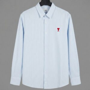 STRIPED SHIRT WIT RED LOGO