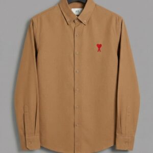 PLAIN SHIRT WIT RED LOGO