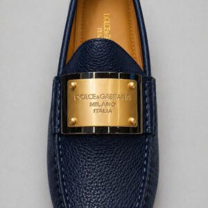 D&G METAL LOGO LOAFER