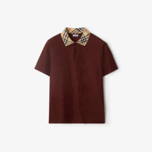 CHECK COLLAR COTTON POLOS