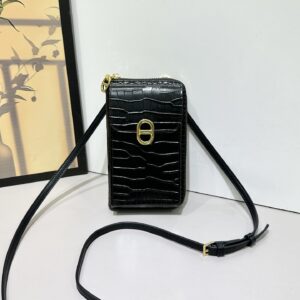 CROC NOIR LUXE CROSSBODY