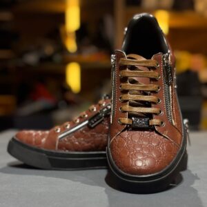BROWN LEATHER SNEAKER