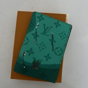 GREEN SKIER PASSPORT COVER