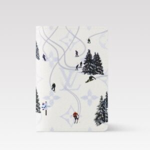 WHITE SKIER PASSPORT COVER