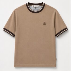 MOCHA CREAST RINGER TEES