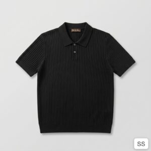 COASTAL BLACK KNIT POLO