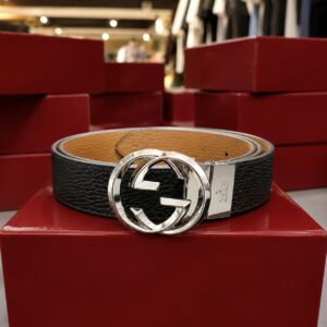 PLATINUM REVERSIBLE SIGNATURE BELT