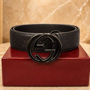 ONYX SHADOW MONOGRAM BELT